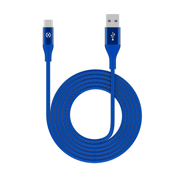 Celly - USB-Kabel Type-C, 3 meter, Blauw - Siliconen - Celly Feeling