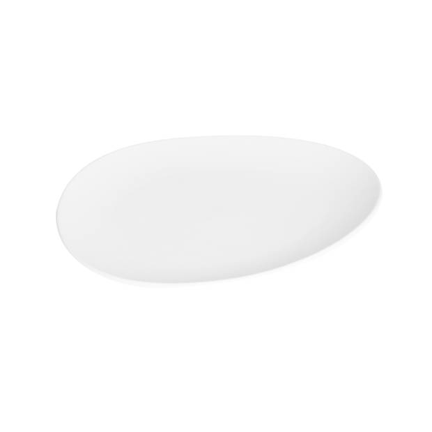 Ontbijtborden-set 6x Porseleinen Kei Ontbijtborden - 23x20 cm - Wit