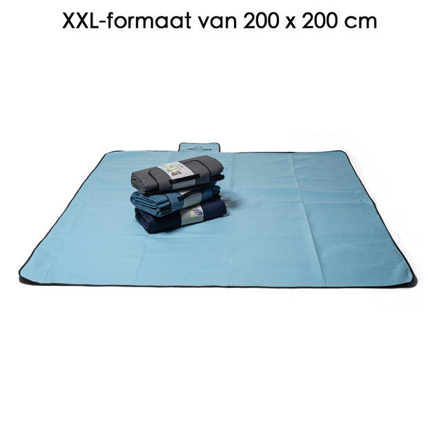 Picknickkleed XXL Licht Blauw Plaid 200 x 200 cm