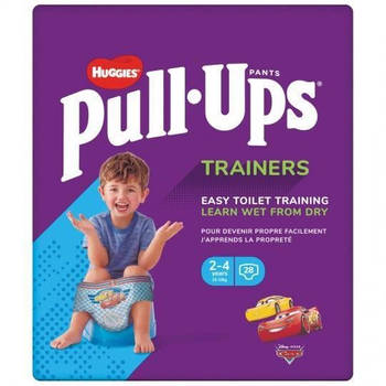 HUGGIES PULL-UPS babyluiers voor jongens - maat 6-2 tot 4 jaar - 15 tot 23 kg - pak van 28