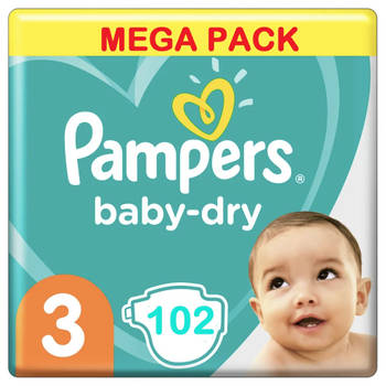 Pampers - Baby Dry - Maat 3 - Megapack - 102 stuks - 6/10KG