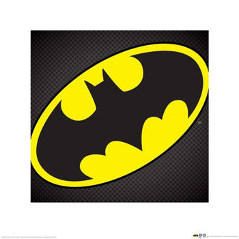 Kunstdruk DC Comics Batman Symbol 40x40cm