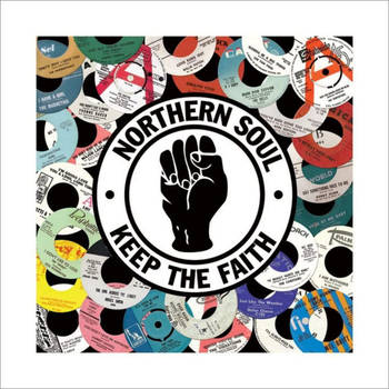 Kunstdruk Northern Soul Labels 40x40cm