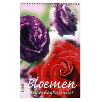 Bloemen - Flowers - verjaardagskalender 33 x 21 cm