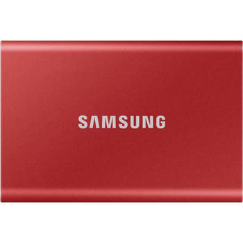 Blokker Samsung externe ssd t7 usb type c kleur rood 2 tb aanbieding