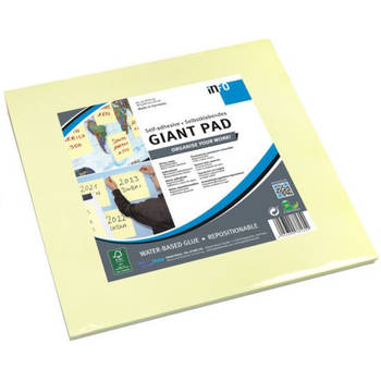 Generic notitieblok Info Notes Giant Pad 30 x 30 cm geel 50 vel