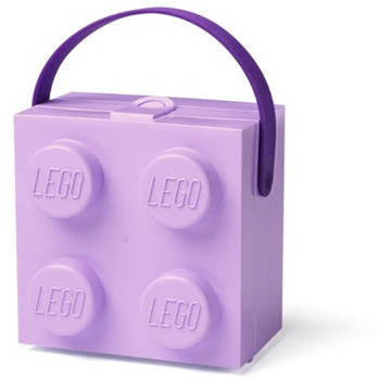 LEGO - Set van 2 - Lunchbox Brick 4 met handvat, Lavendel - LEGO