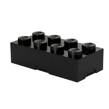 Set van 2 - Lunchbox Classic Brick 8, Zwart - LEGO