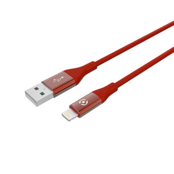 Celly - USB-Lightning Kabel 1 meter, Rood - Celly