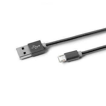 Celly - Micro-USB Kabel, 1 meter, Zwart - Celly Snake