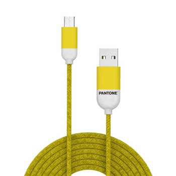 Celly - Micro-USB Kabel, Geel - Rubber - Celly Pantone