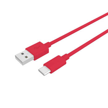 Celly - USB-Kabel Type C, 1 meter, Rood - PVC - Celly Procompact