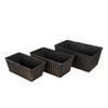 Clayre & Eef Zwarte Planthouder (3) 26*17*12 / 23*14*10 / 21*11*9 cm 6Y4626