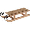 Relaxwonen - Kerstslee - Slee - Decoratie Slee - Kerst - Hout - Bruin - 40 cm