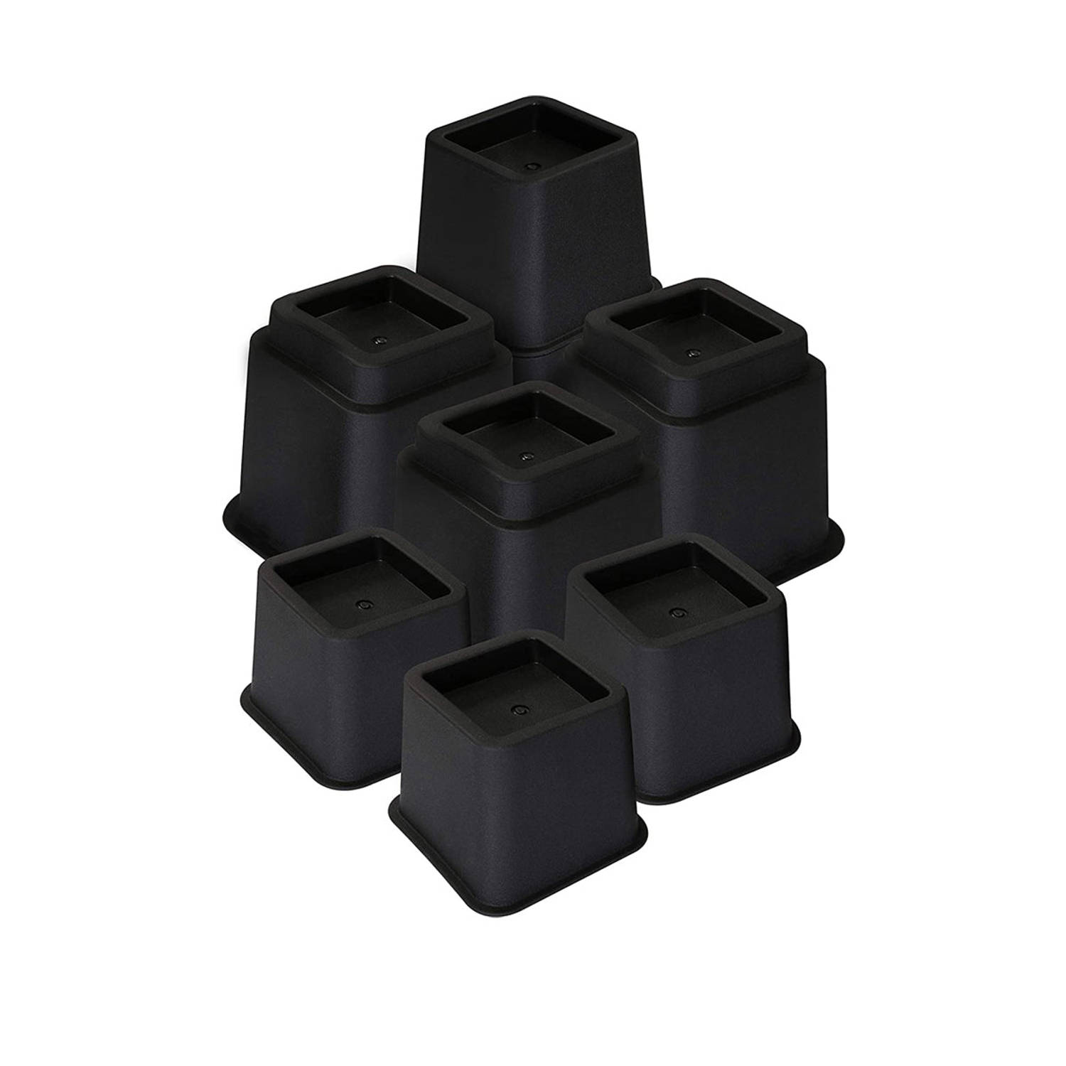 Meubelverhoger Set Verstelbare Poten 8 Stuks Zwart