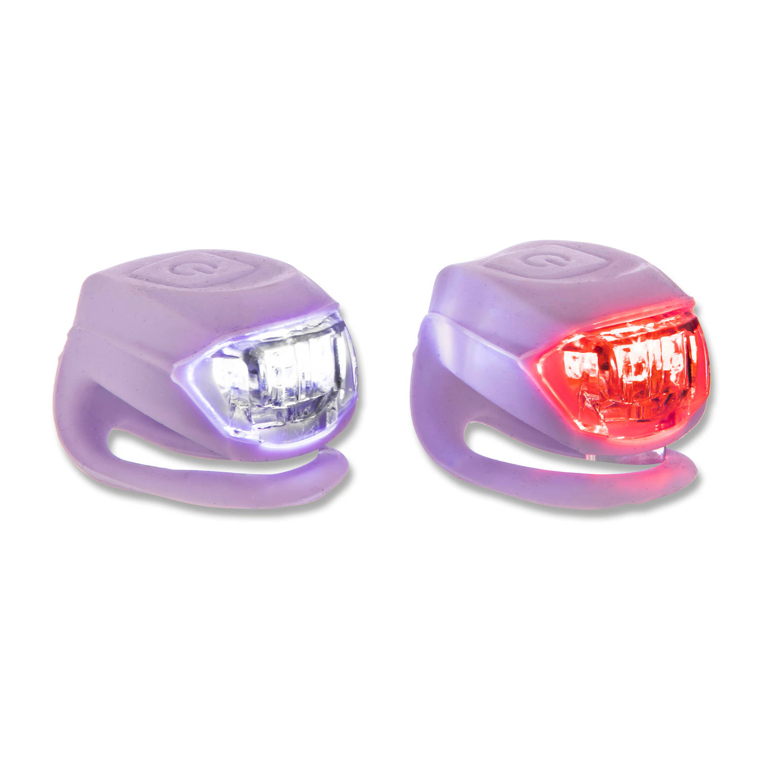 arm Achteruit Weerkaatsing LED siliconen fietslampjes lila | Blokker