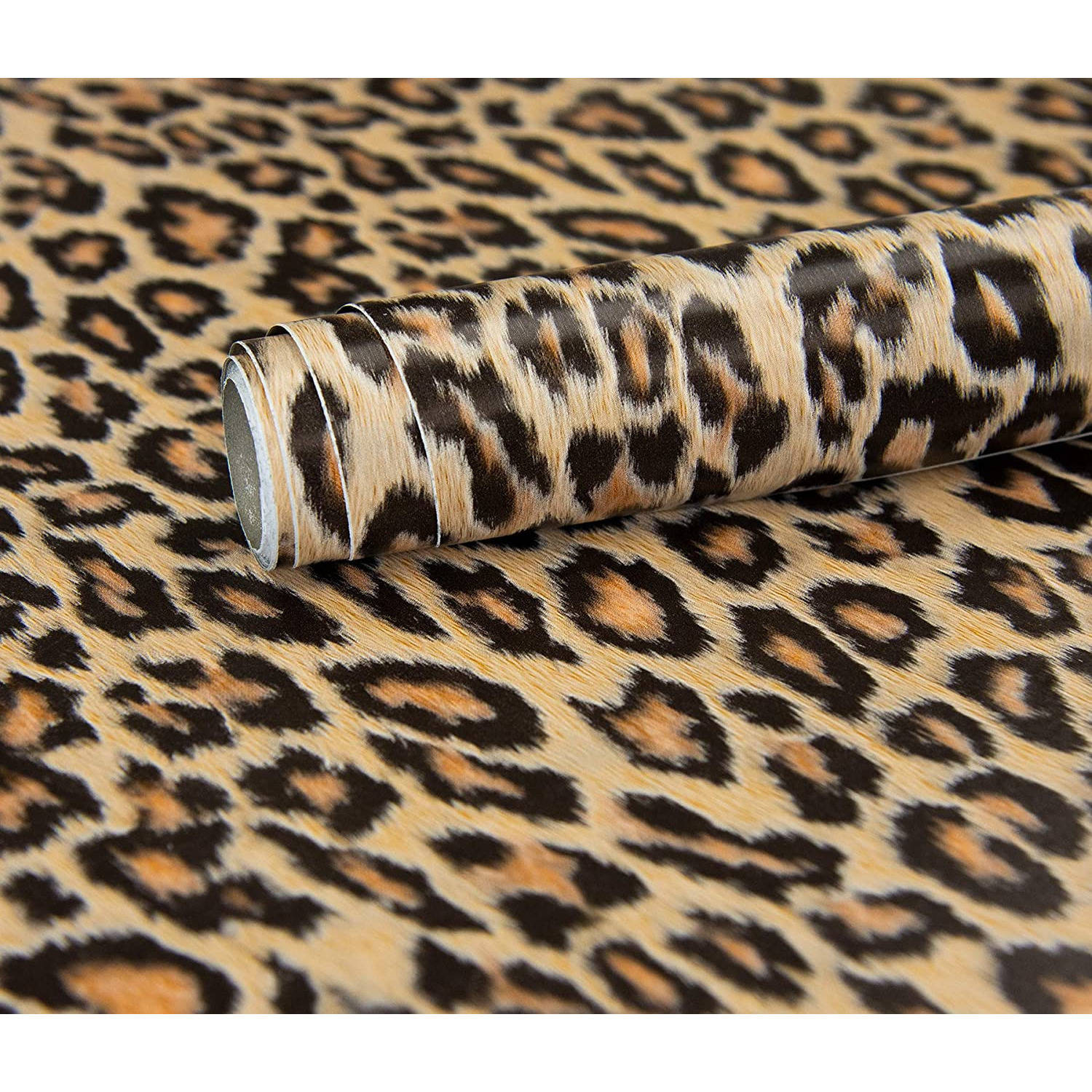 Decoratie plakfolie luipaard print bruin 45 cm x 2 meter zelfklevend - Decoratiefolie - Meubelfolie