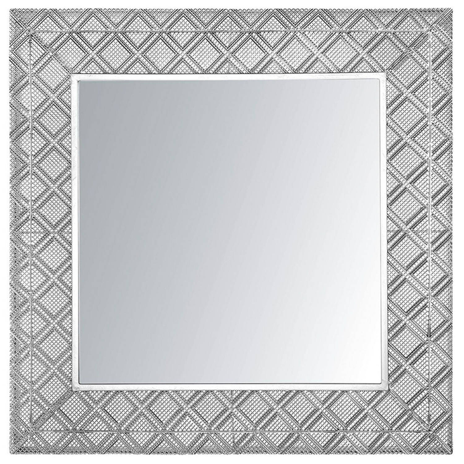 Beliani EVETTES Wandspiegel Zilver Glas