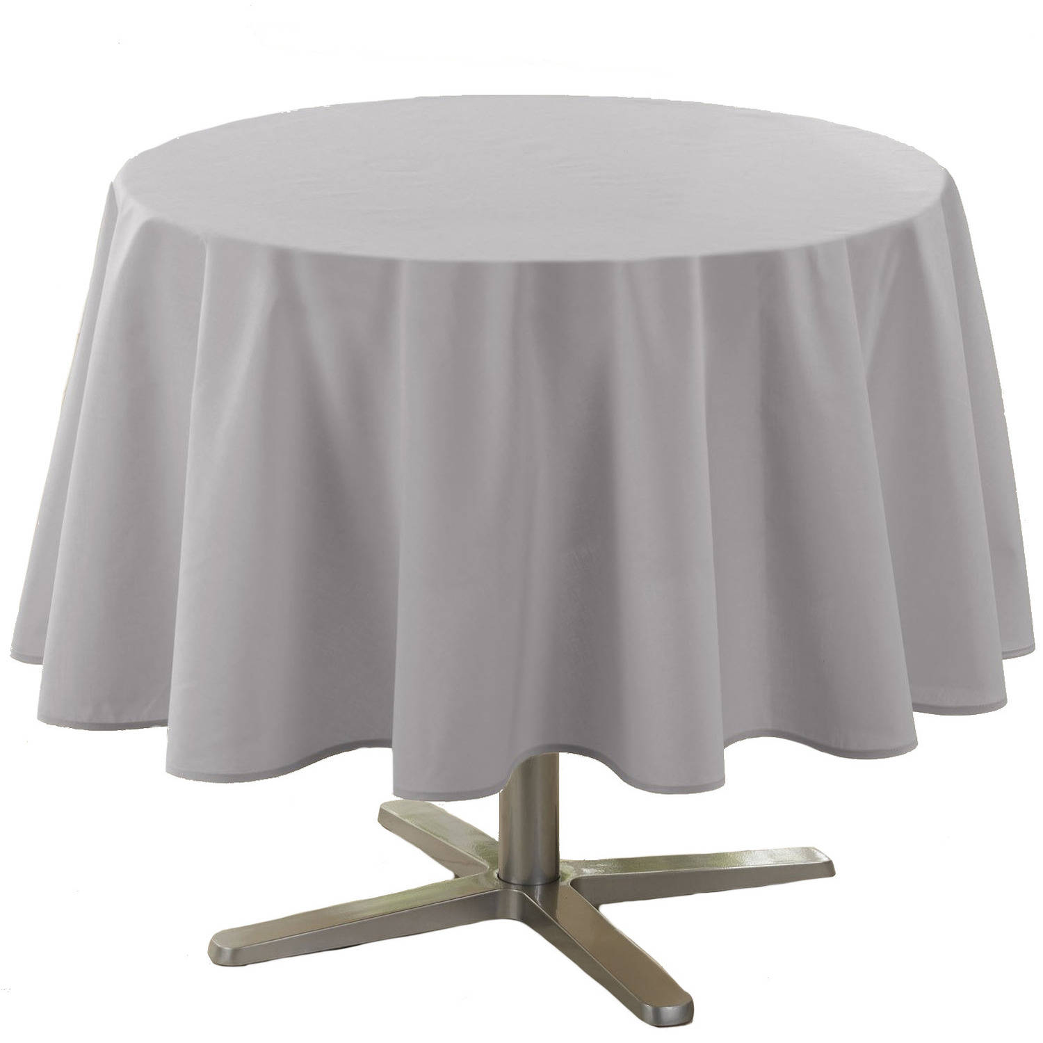Raad eens Gooey Zachtmoedigheid Lichtgrijs tafelkleed van polyester rond 180 cm - Tafellakens | Blokker