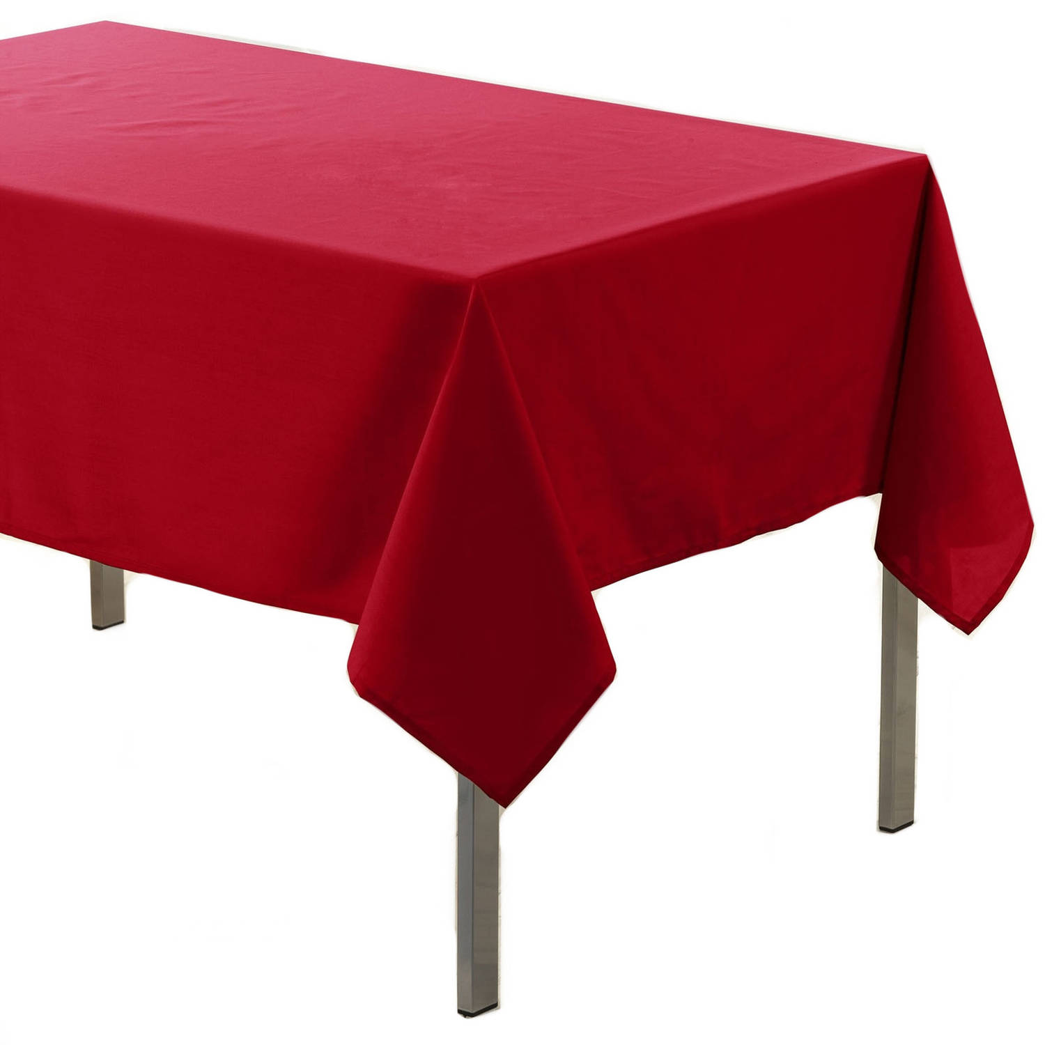 Rood tafelkleed van polyester 140 x 200 cm - Tafellakens