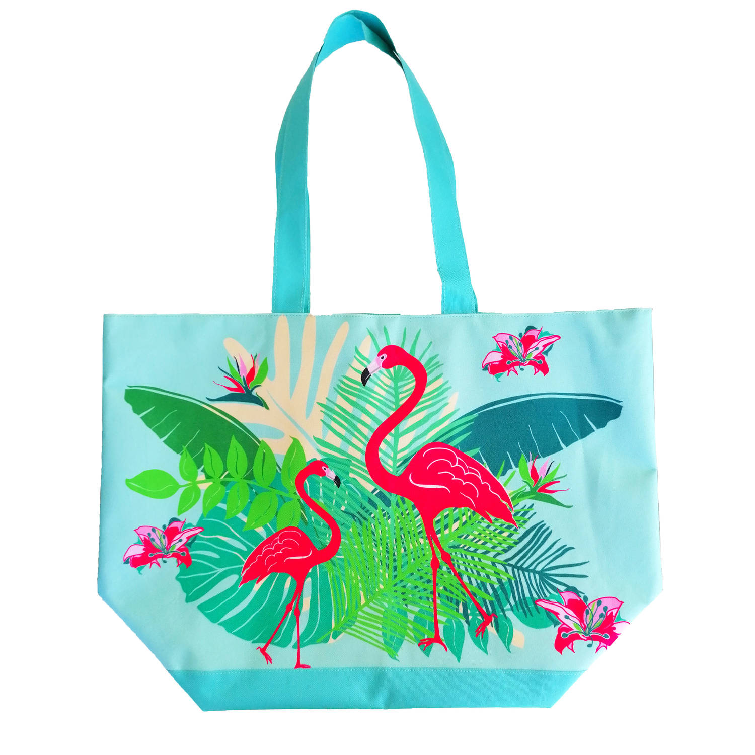 Damestas Strandtas Flamingo 58 Cm Dames Handtassen Shopper Boodschappentassen