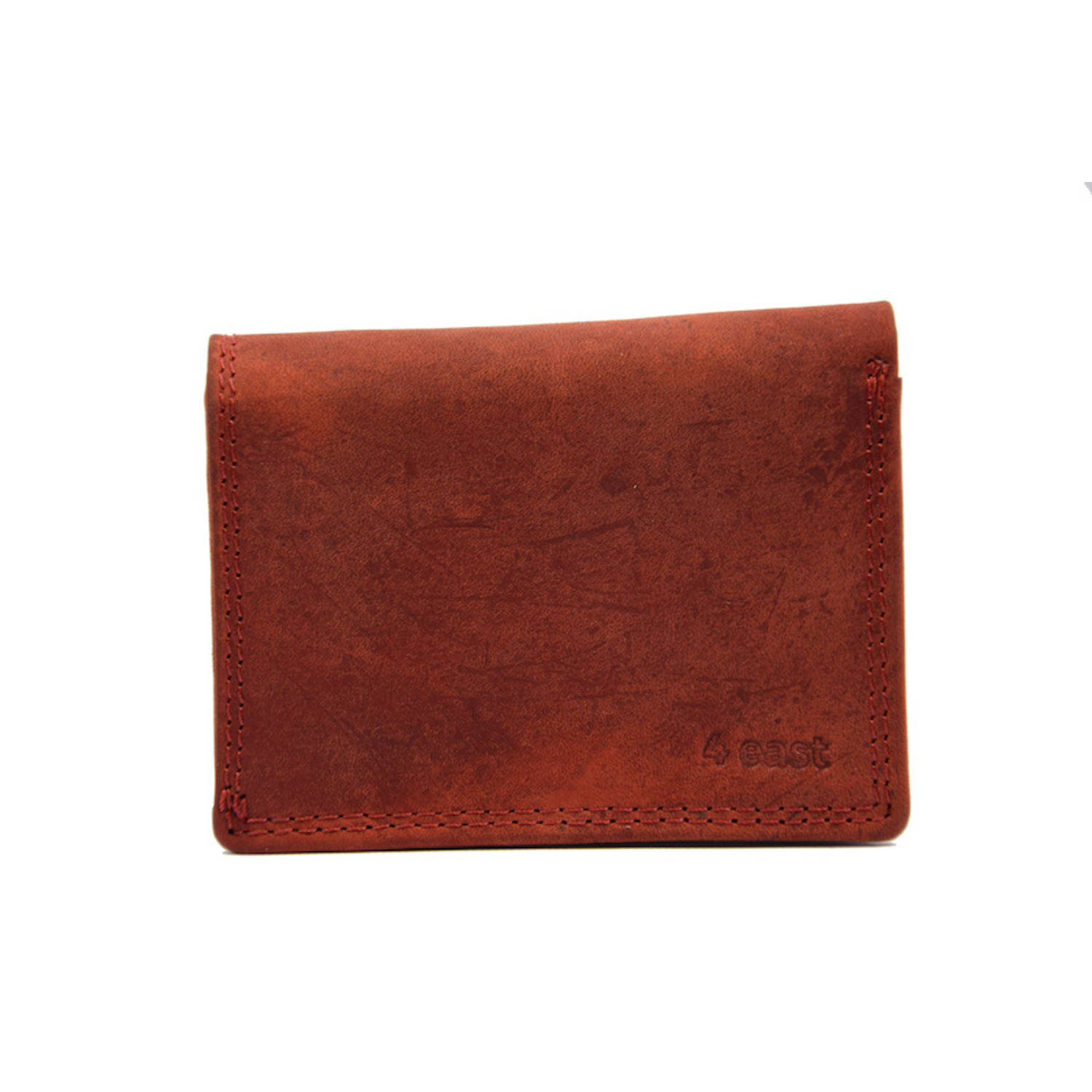 Kleine portemonnee van buffelleer, met kleine geld- zeer compact - RFID - vakantie portemonnee - Mini portemonnee. Rood