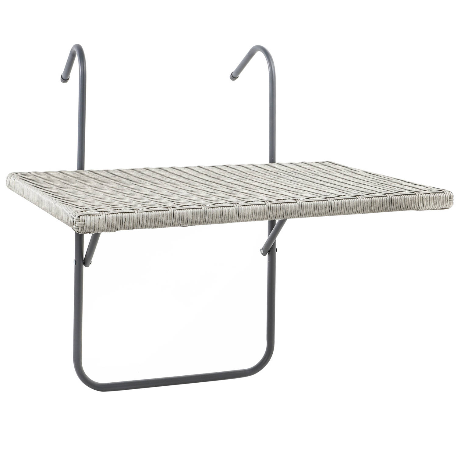 Klein Samenhangend Subjectief Balkontafel / inklapbaar tafeltje grijs voor aan het balkon 60 x 40 cm |  Blokker