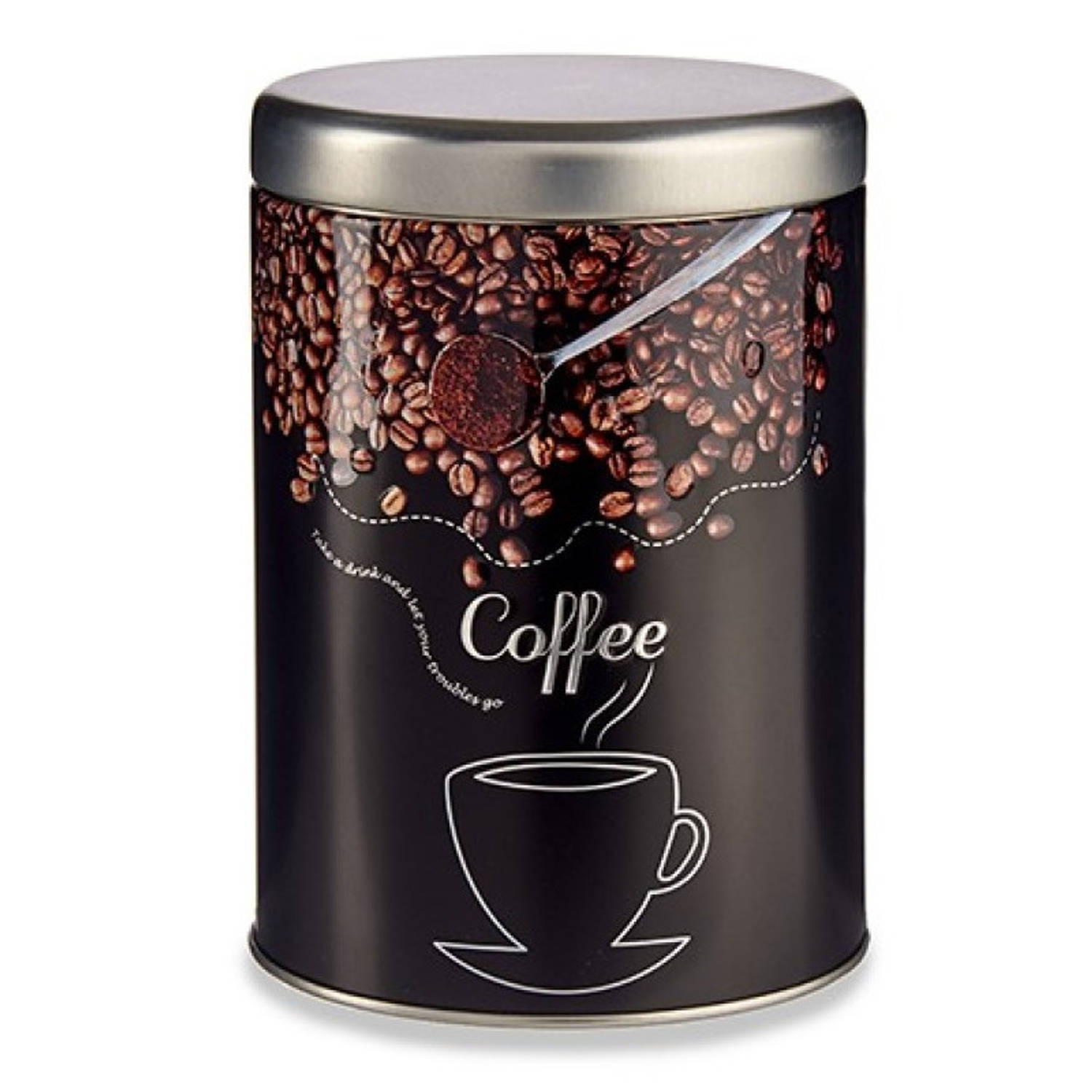 Koffie Voorraadbusbewaarblik Metaal 15 Cm Voorraadblikken
