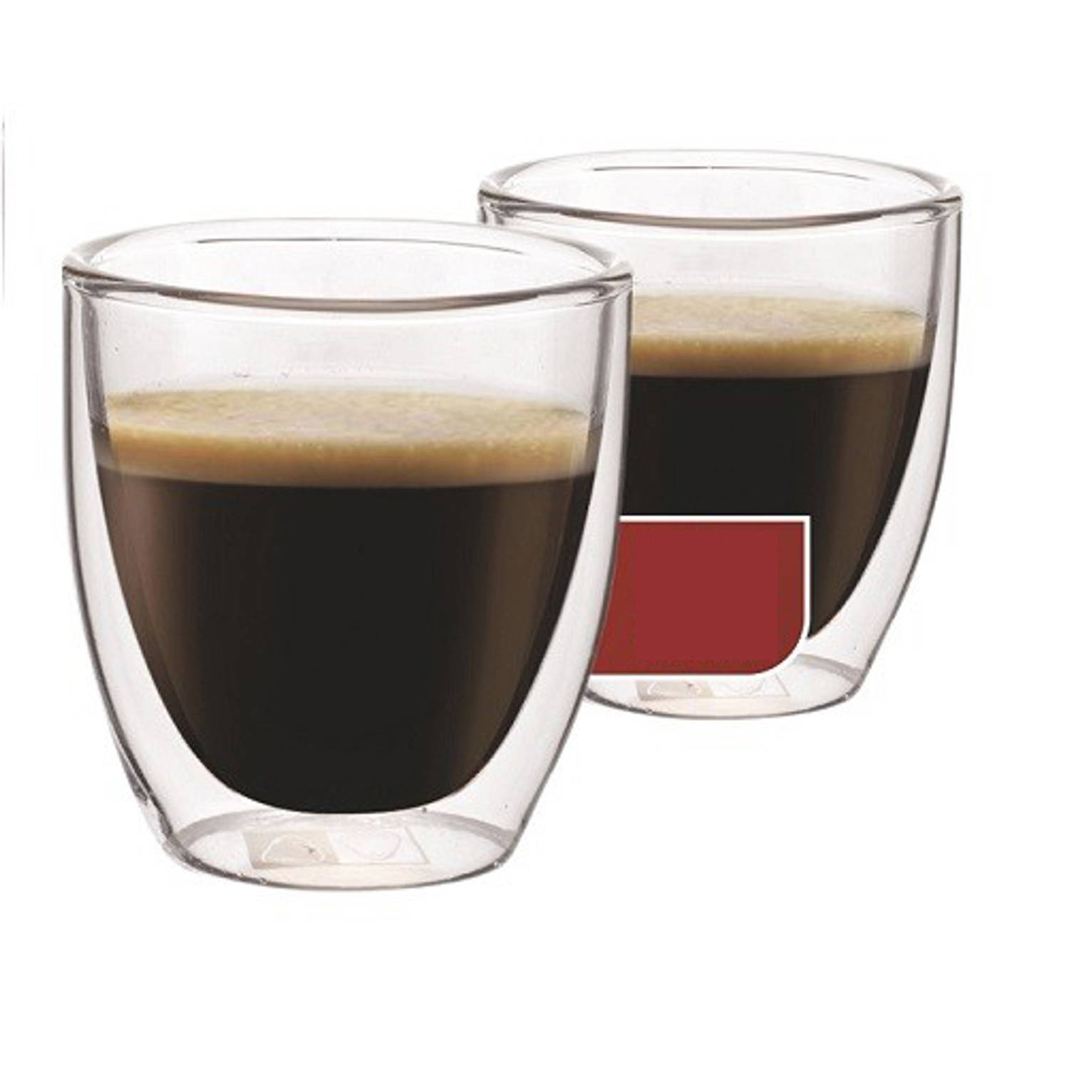 Maxxo - Espressoglazen dubbelwandig, set van 4 - Maxxo