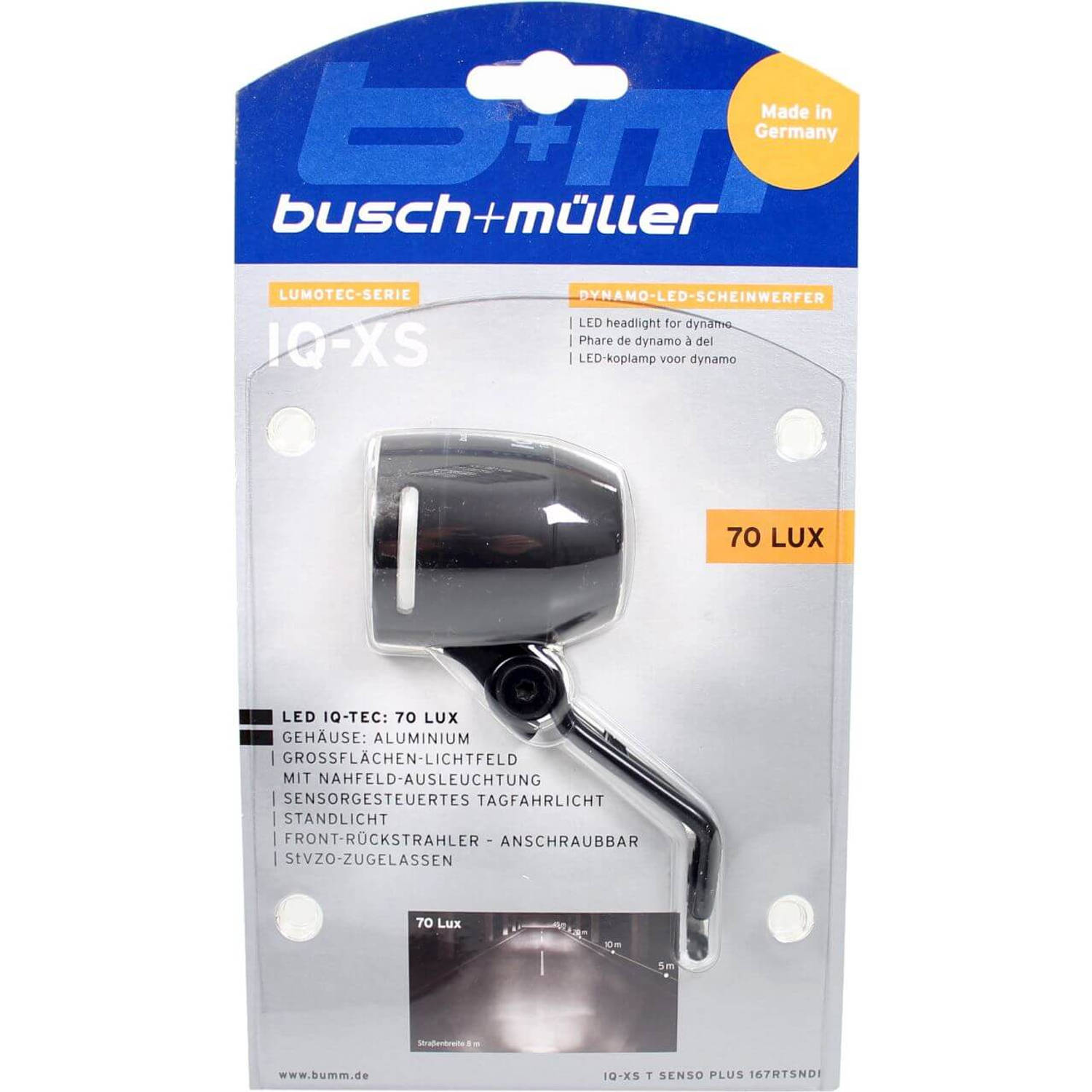Busch & Müller IQ-XS LED Front Light Voorlampen