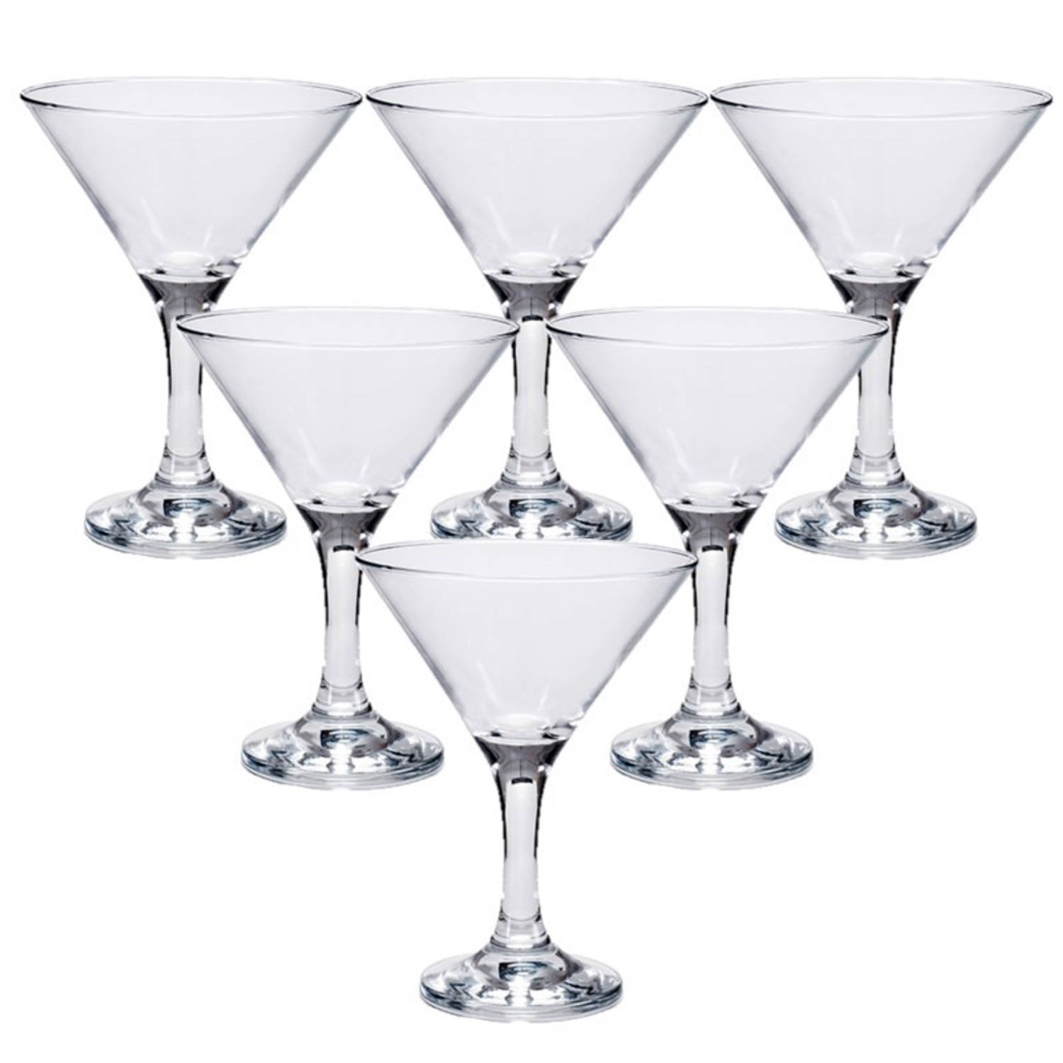 Zweet Onderdrukken Auckland Pasabahce Cocktail/martini glazen - Set van 6x stuks - transparant - 190 ml  - Cocktailglazen | Blokker