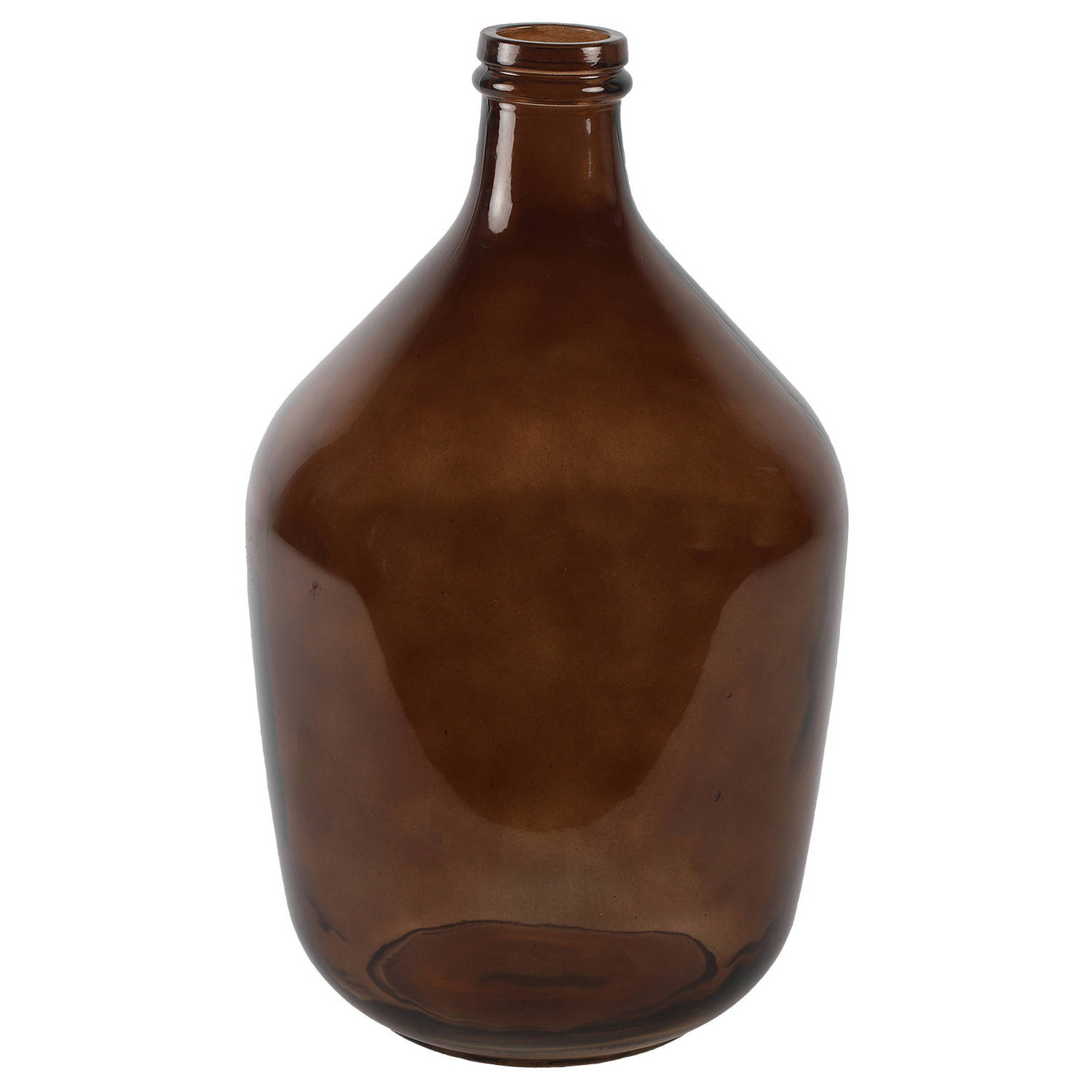 Countryfield vaas - bruin transparant - glas - XL fles - D23 x H38 cm - Vazen
