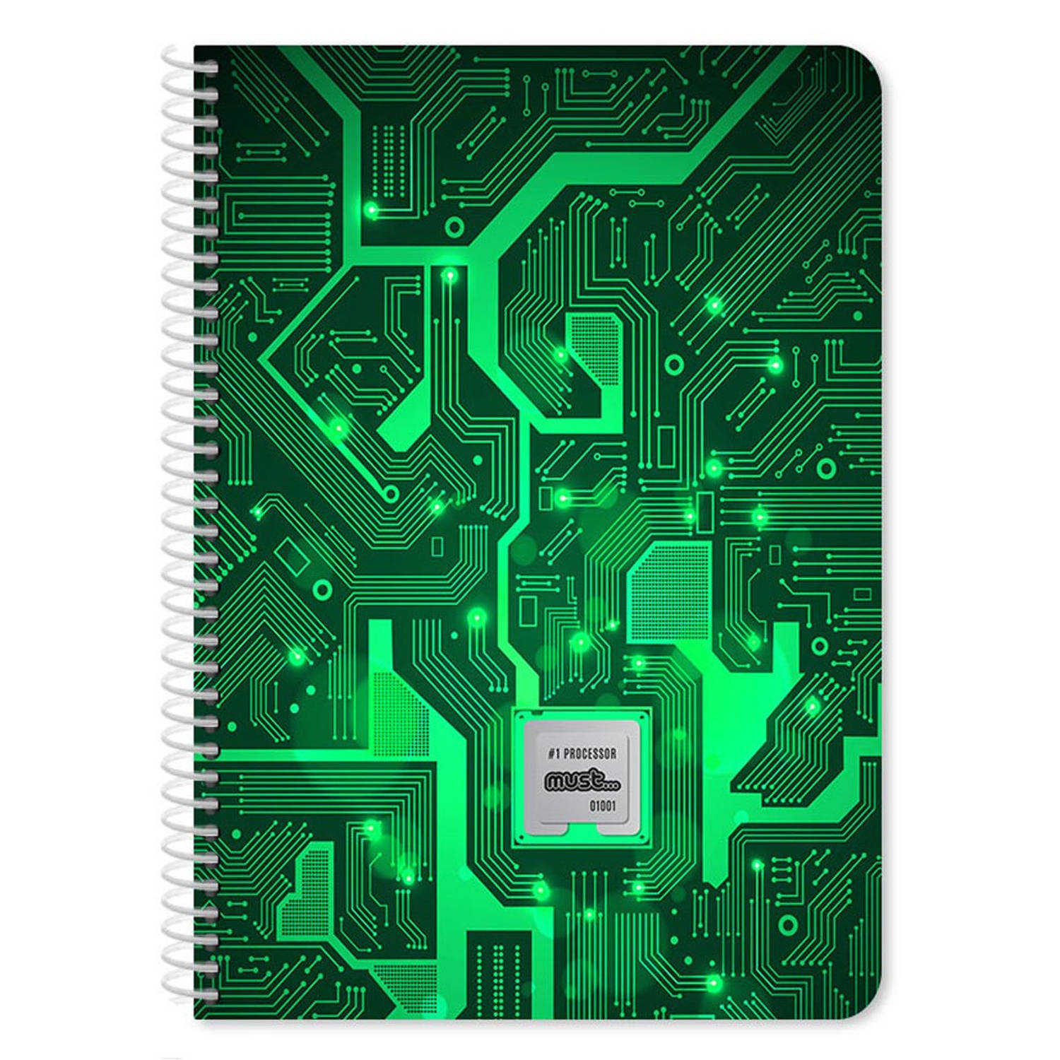 Must notitieboek #1 processor 25 x 17 cm groen 120 pagina's