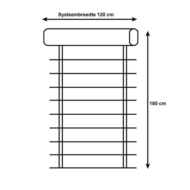 4goodz Vochtbestendige PVC Jaloezie EASY 25 mm 120x180 cm - Grijs