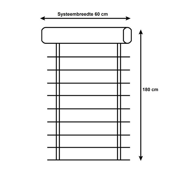 4goodz Vochtbestendige PVC Jaloezie EASY 25 mm 60x180 cm - Grijs