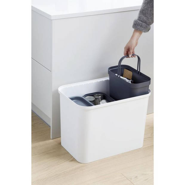 SmartStore - Collect Opbergbox 76 liter Set voor Afvalscheiden Box, Verdelers en Deksel - Polypropyleen - Wit