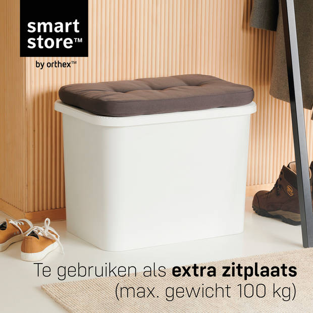 SmartStore - Collect Opbergbox 76 liter Set voor Afvalscheiden Box, Verdelers en Deksel - Polypropyleen - Wit