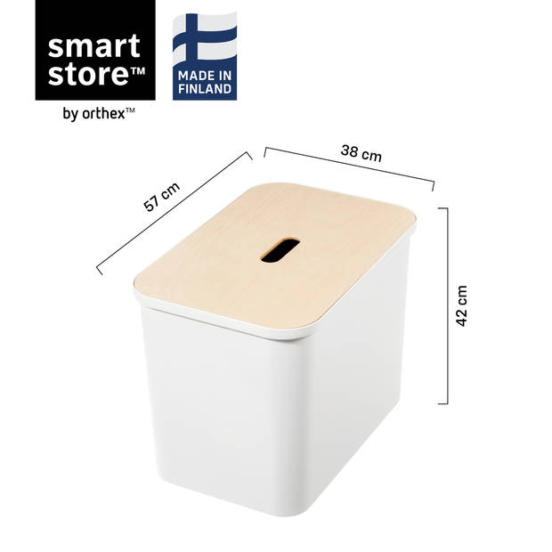 SmartStore - Collect Opbergbox 76 liter Set voor Afvalscheiden Box, Verdelers en Deksel - Polypropyleen - Wit