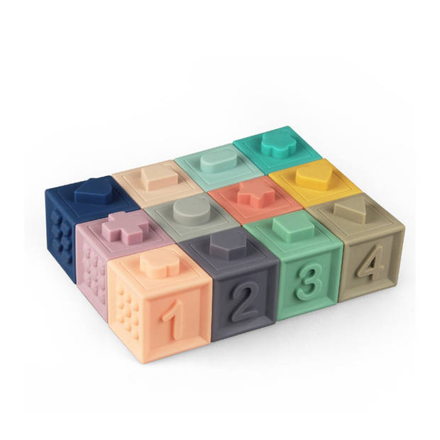 Speelblokken voor Kinderen - Leerblokken - Blokkenset - 12 Stuks