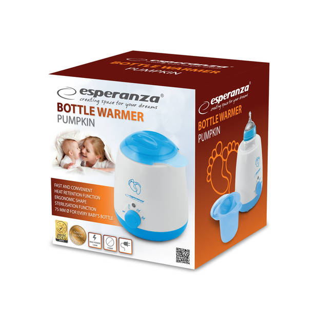 Esperanza EKB002 Flessenwarmer – Voor Iedere Babyfles – Wit/Blauw