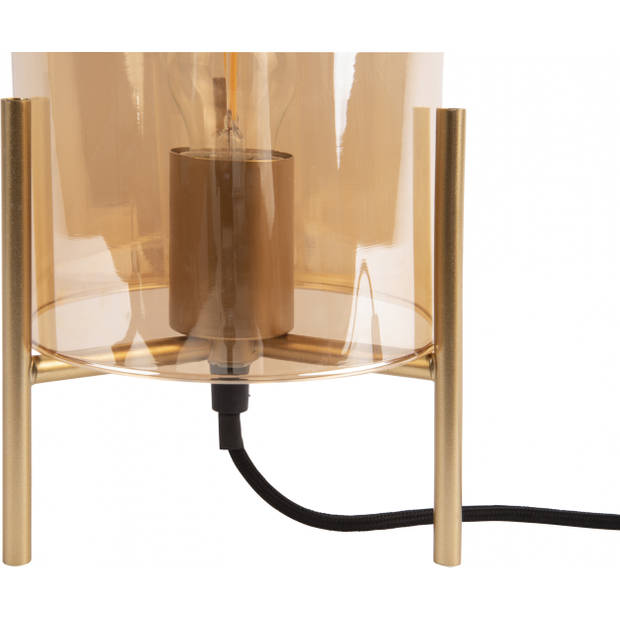 Leitmotiv tafellamp Glass Bell 40W 16 x 30 cm glas bruin