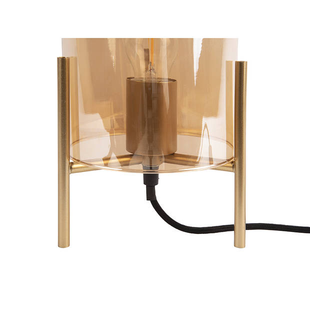 Leitmotiv tafellamp Glass Bell 40W 16 x 30 cm glas bruin