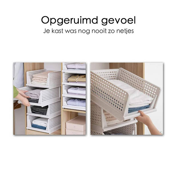 Kast Organizer - Stapelbaar - 18,5 x 32,5 x 43 cm - Wit