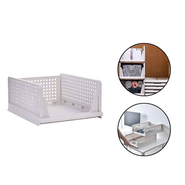 Kast Organizer - Stapelbaar - 18,5 x 32,5 x 43 cm - Wit