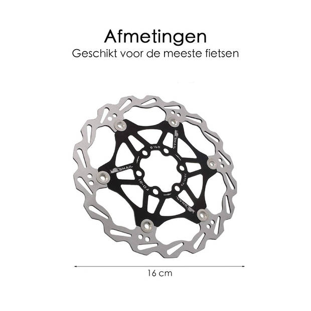 Remschijf - Fiets - Diameter 160 mm - 6 gaten - Roestvrijstaal