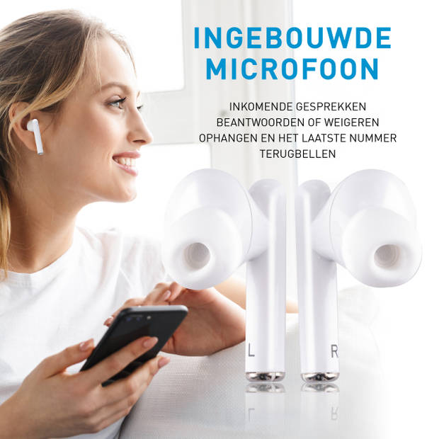 Grundig Oordopjes - Draadloos - Bluetooth - met Microfoon - Wit