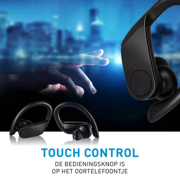 Grundig Draadloze Sport Oordopjes - Bluetooth - In-ear Oortjes met Microfoon - Zwart