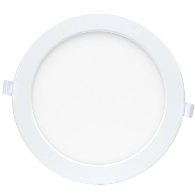 LED Downlight - Smart LED - Wifi LED - Slimme LED - Aigi Zumba - 18W - Aanpasbare Kleur - Inbouw Rond - Mat Wit -
