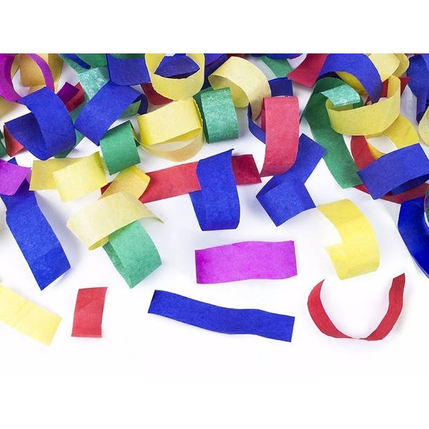 Feestpakket van 8x stuks confetti papier kanonnen kleuren mix 20 cm - Confetti