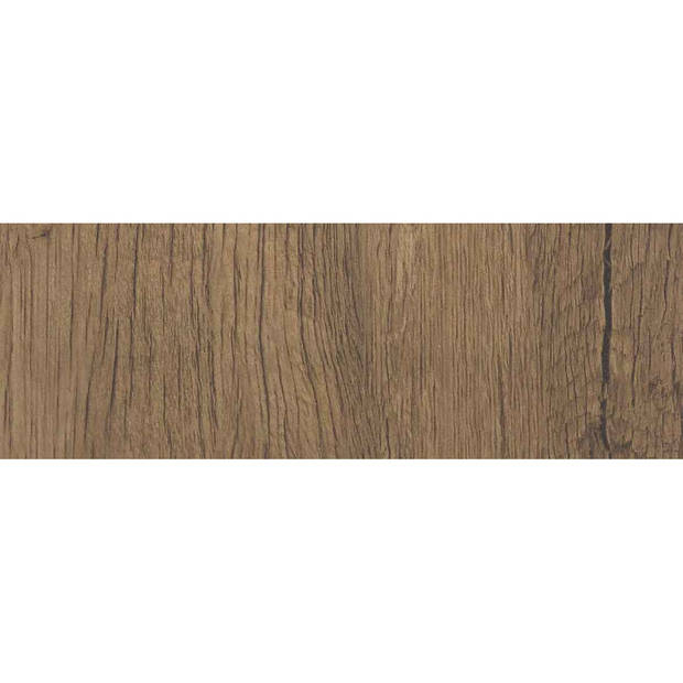 Decoratie plakfolie eiken houtnerf look donker bruin grof 45 cm x 2 meter zelfklevend - Meubelfolie
